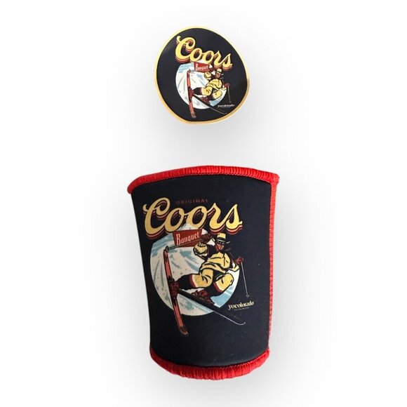 Coors Banquet YoColorado Limited Edition Pint Glass Koozie Set and Stickers - Picture 3 of 9